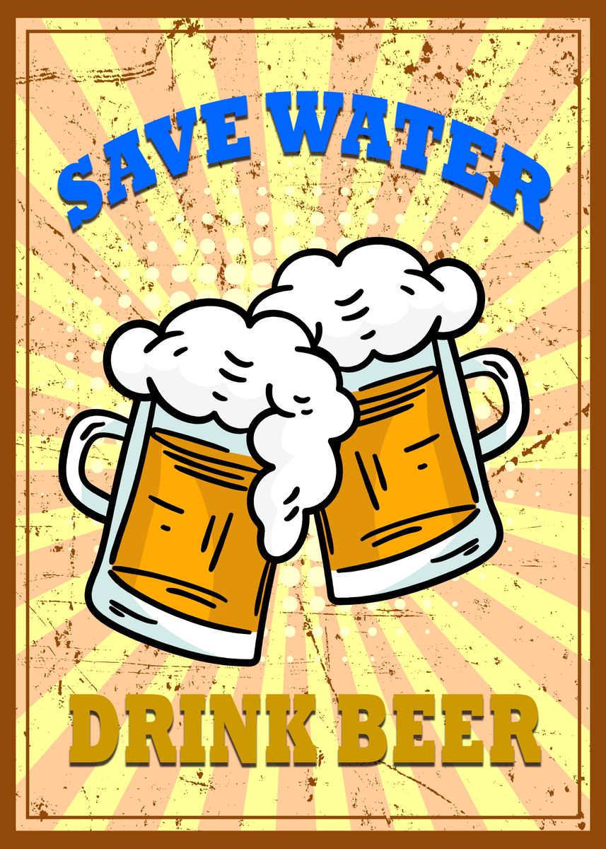  Beer Vintage Poster Retro Poster By PosterWorld Displate