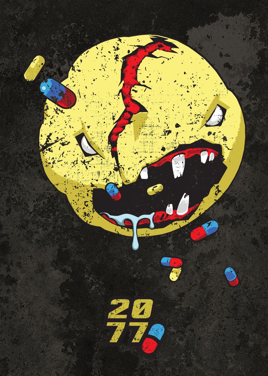 'V Pills' Poster, picture, metal print, paint by Cyberpunk 2077 Displate