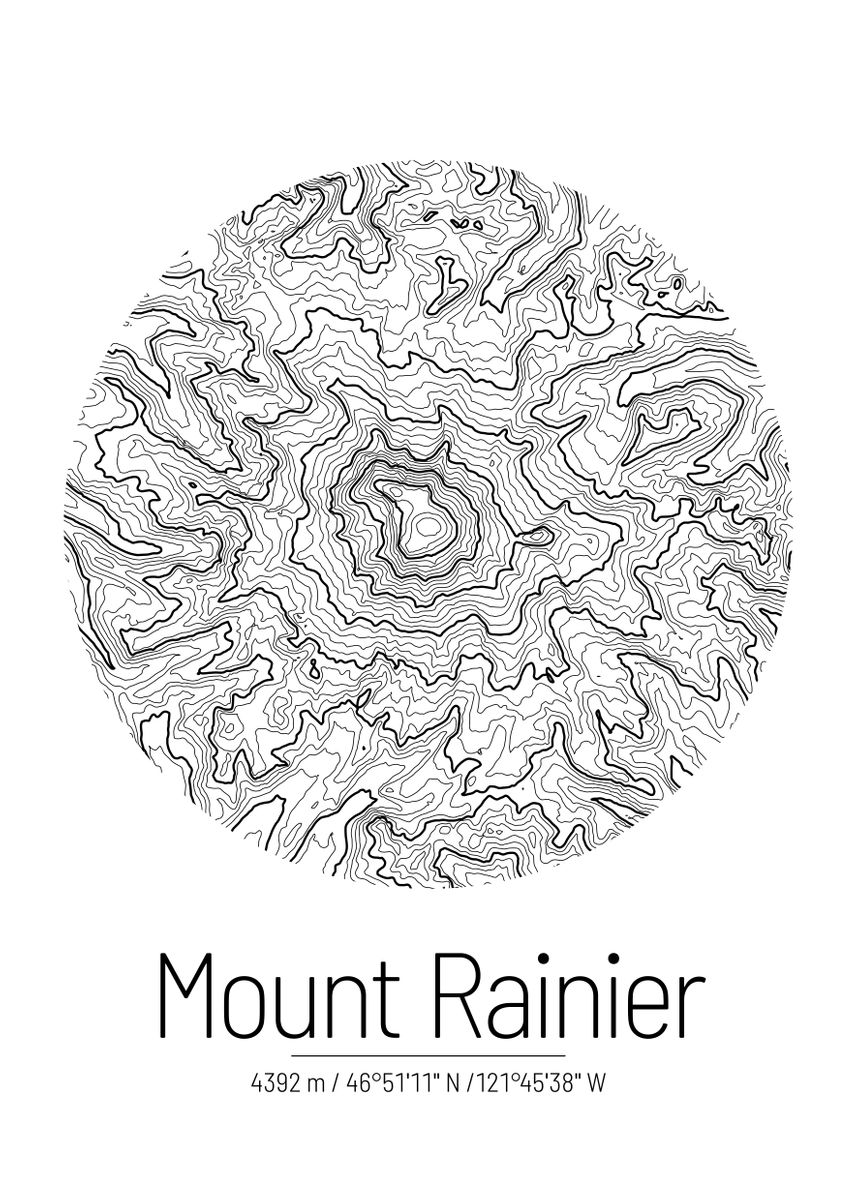 mount rainier topographic map