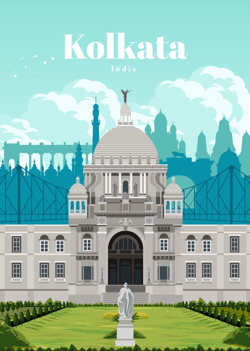 'Visit Kolkata' Poster by Studio 324 | Displate