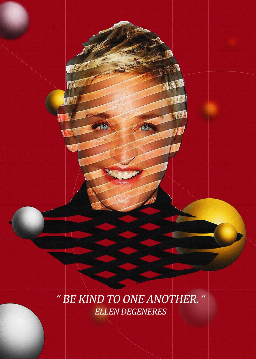 'Ellen DeGeneres' Poster, picture, metal print, paint by The Poster | Displate