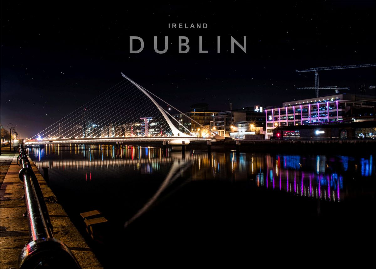 'Dublin night view' Poster by Ez Photography | Displate