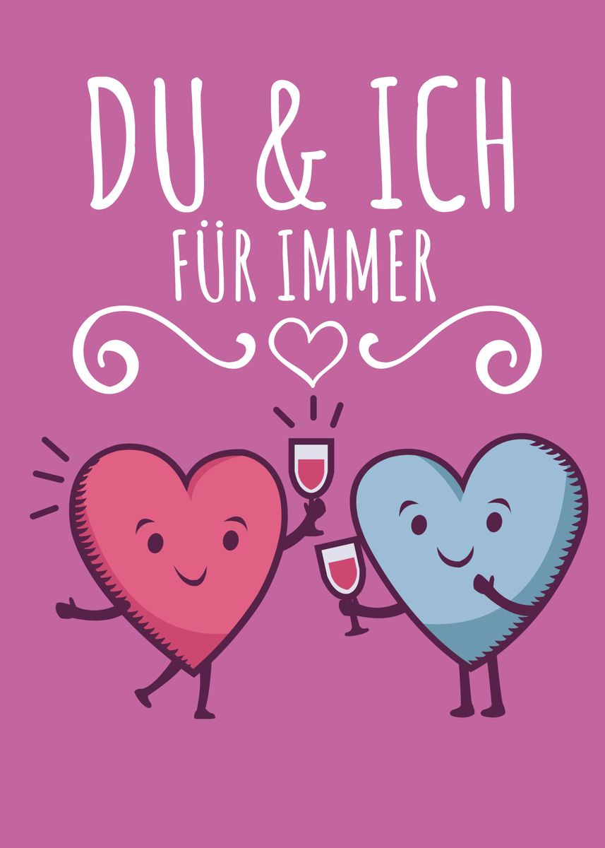 'Du und ich ' Poster, picture, metal print, paint by maxdesign Displate