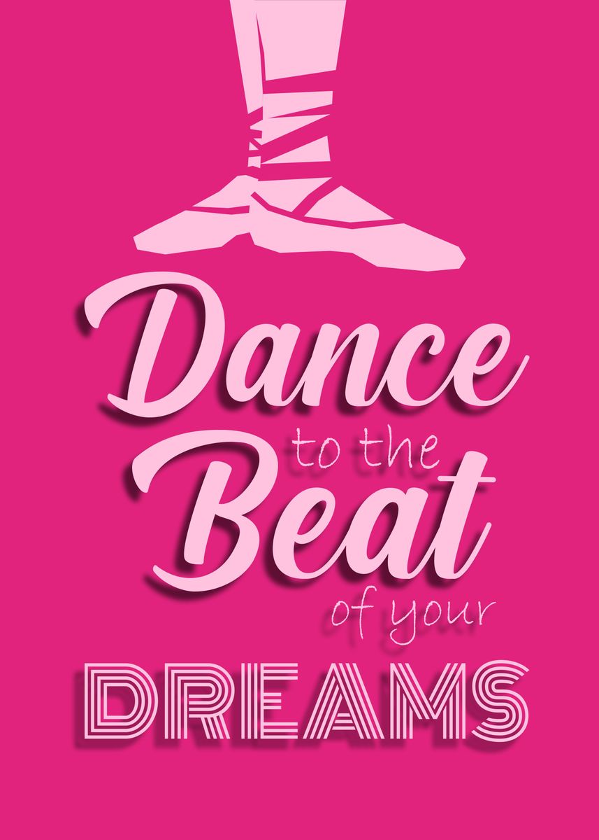 'Ballet Beautiful Quote' Poster, picture, metal print, paint by