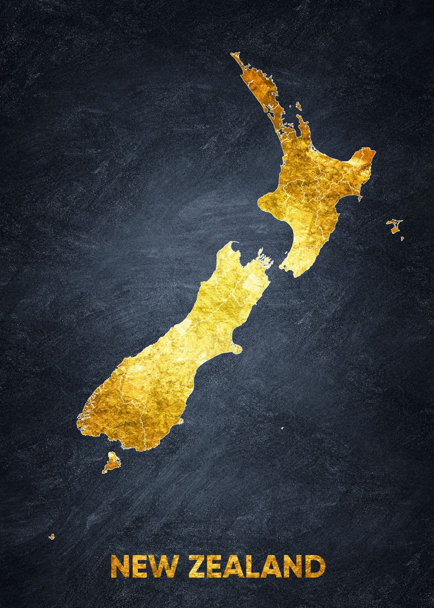 'New Zealand Wellington' Poster, picture, metal print, paint by
