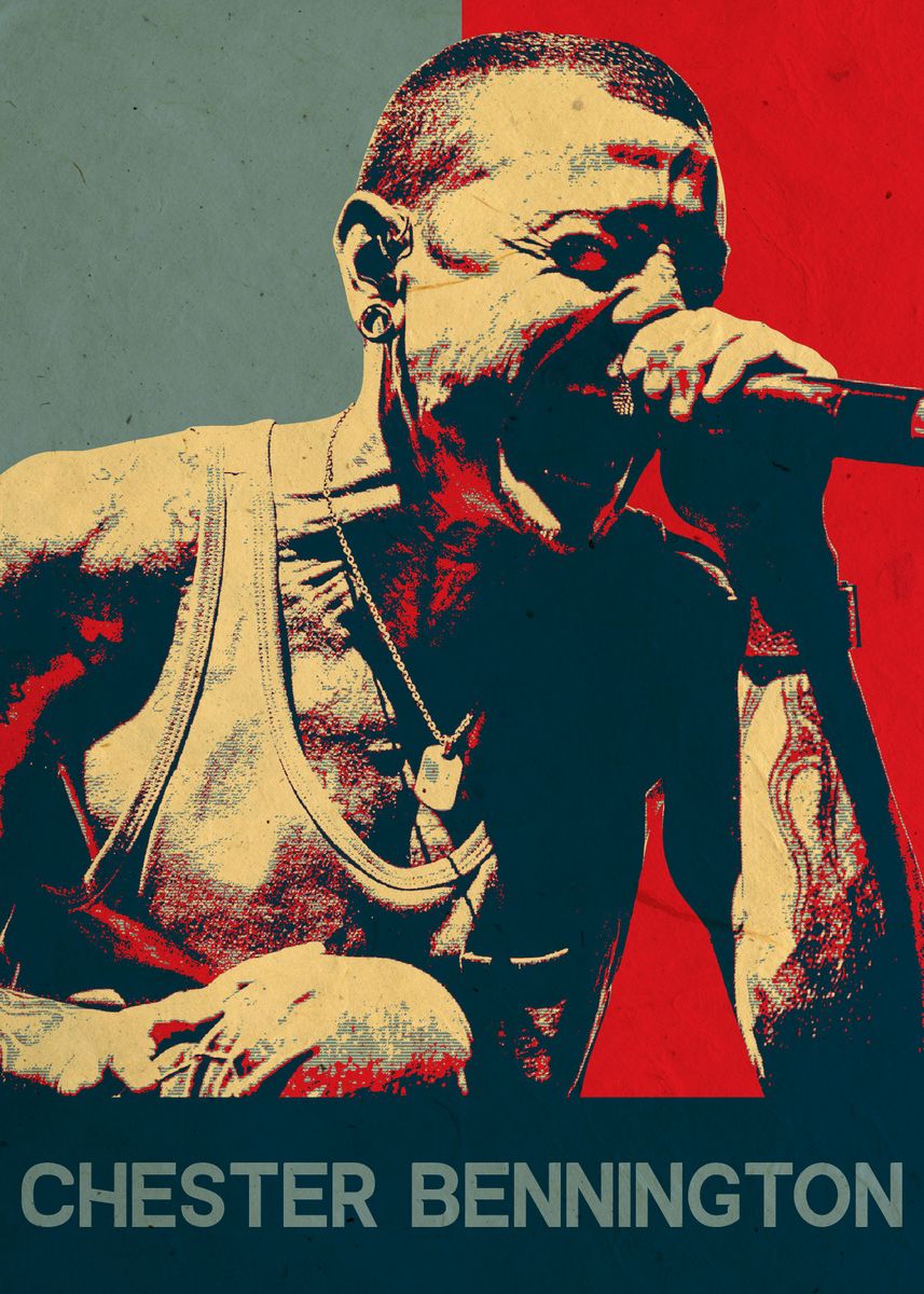 'Chester Bennington' Poster, picture, metal print, paint by Zhidane Al ...