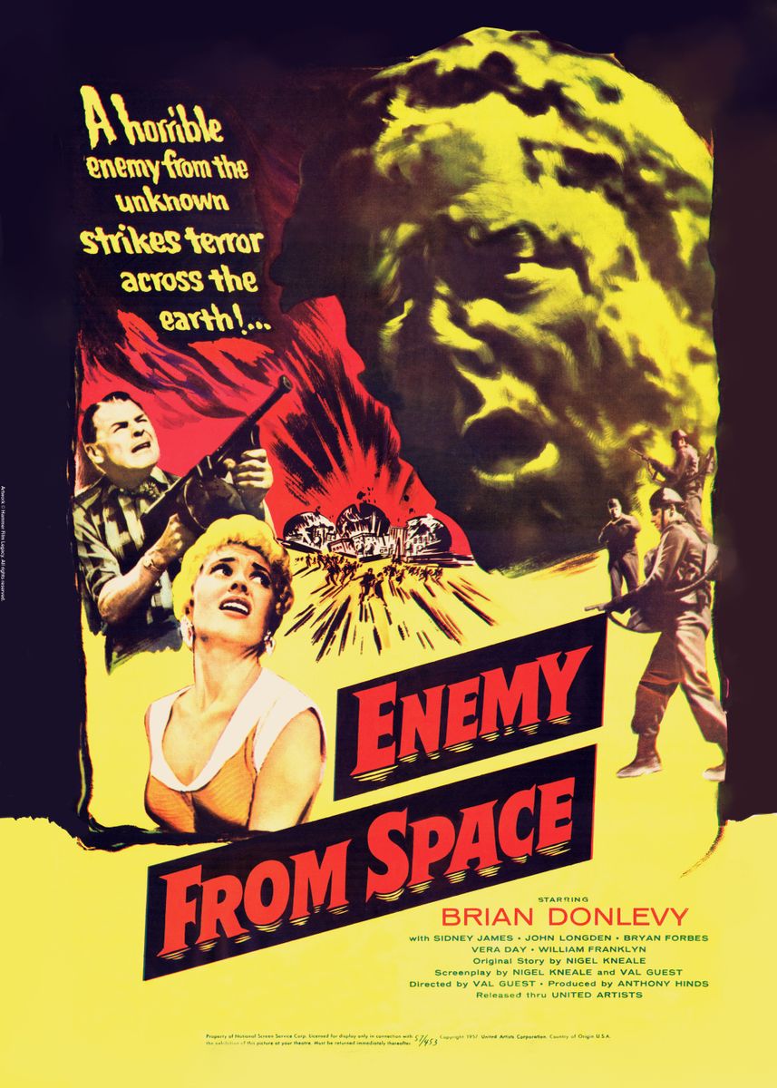 'Enemy from Space' Poster by Hammer Films | Displate