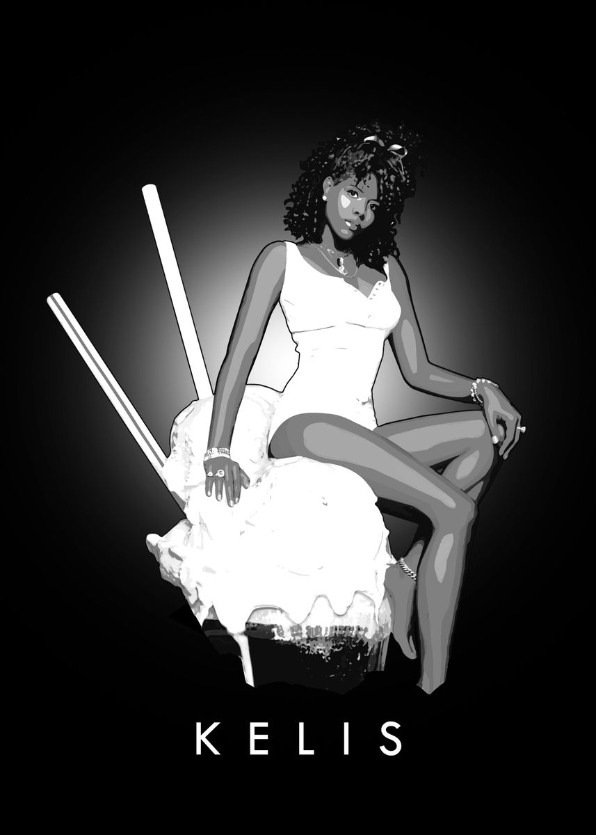 Kelis Sticker 'Kelis' Poster, picture, metal print, paint by Bo Kev | Displate