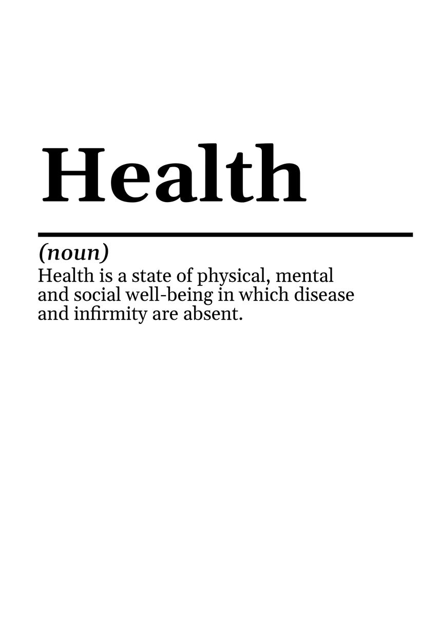 'Health meaning' Poster by Design King Displate