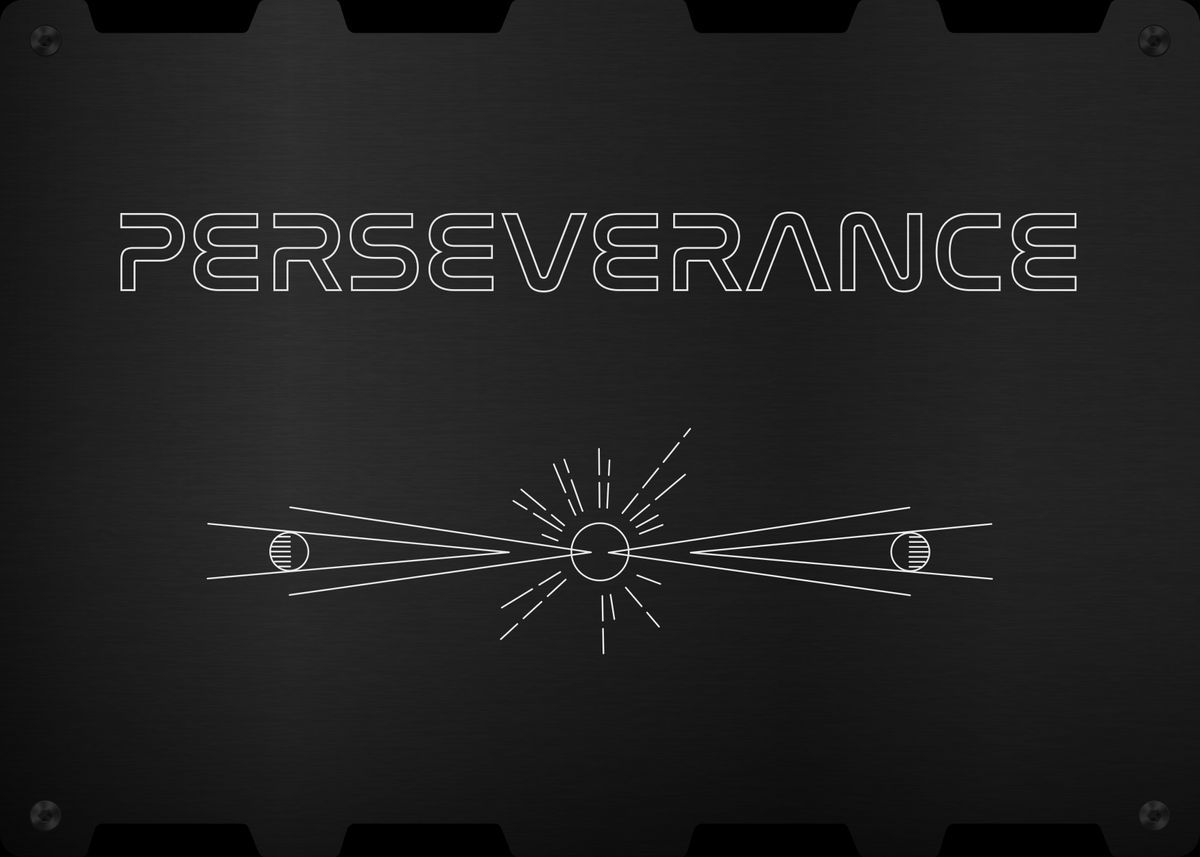 'NASA plaque Perseverance' Poster by Synthwave 1950 | Displate