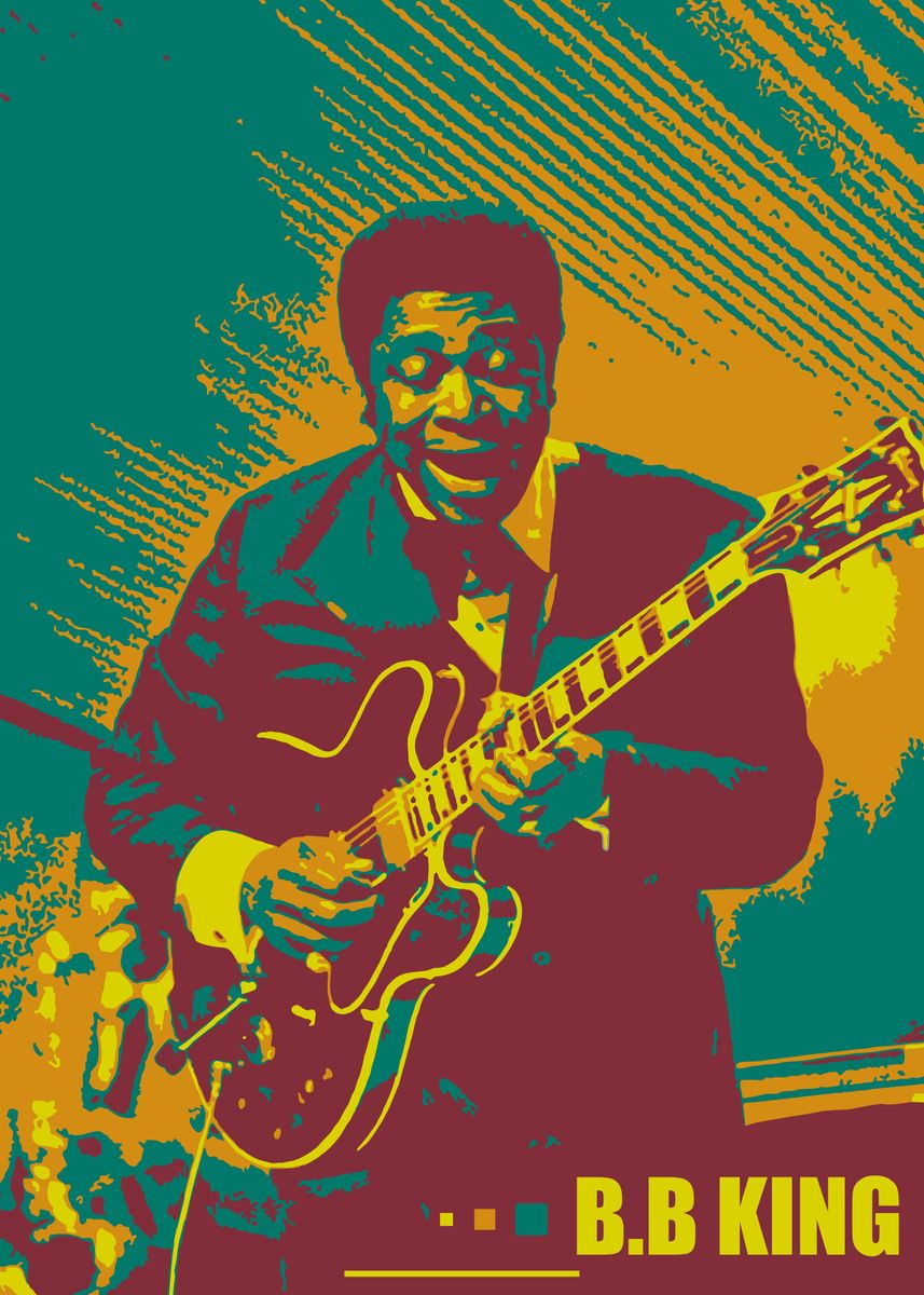 'B B King Pop Art1' Poster, Picture, Metal Print, Paint By Taurungka ...