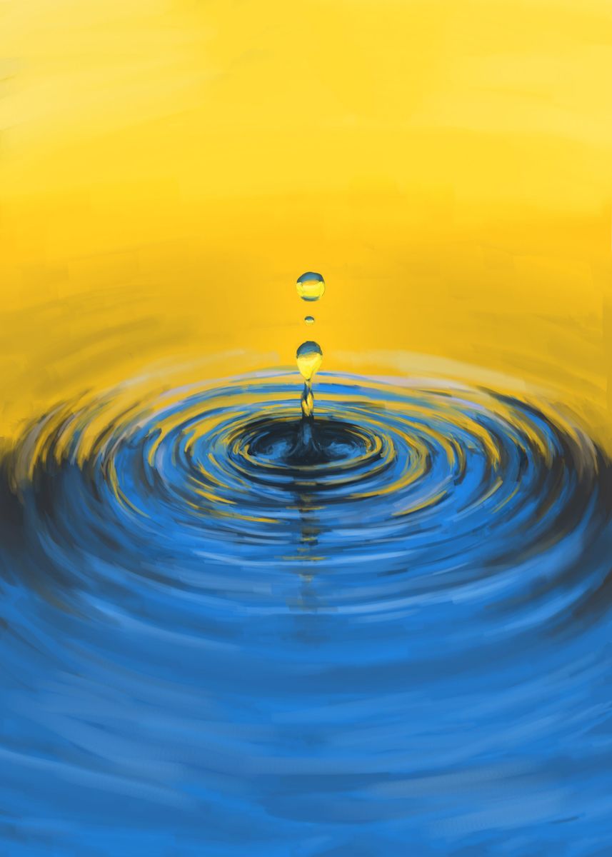'waterdrop' Poster by Mario Bertsch Displate