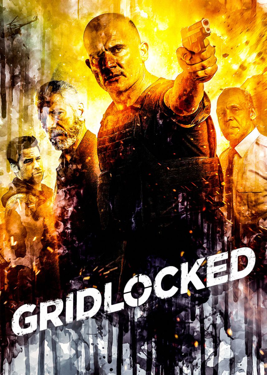 'Gridlocked' Poster, picture, metal print, paint by Kaye Luca | Displate