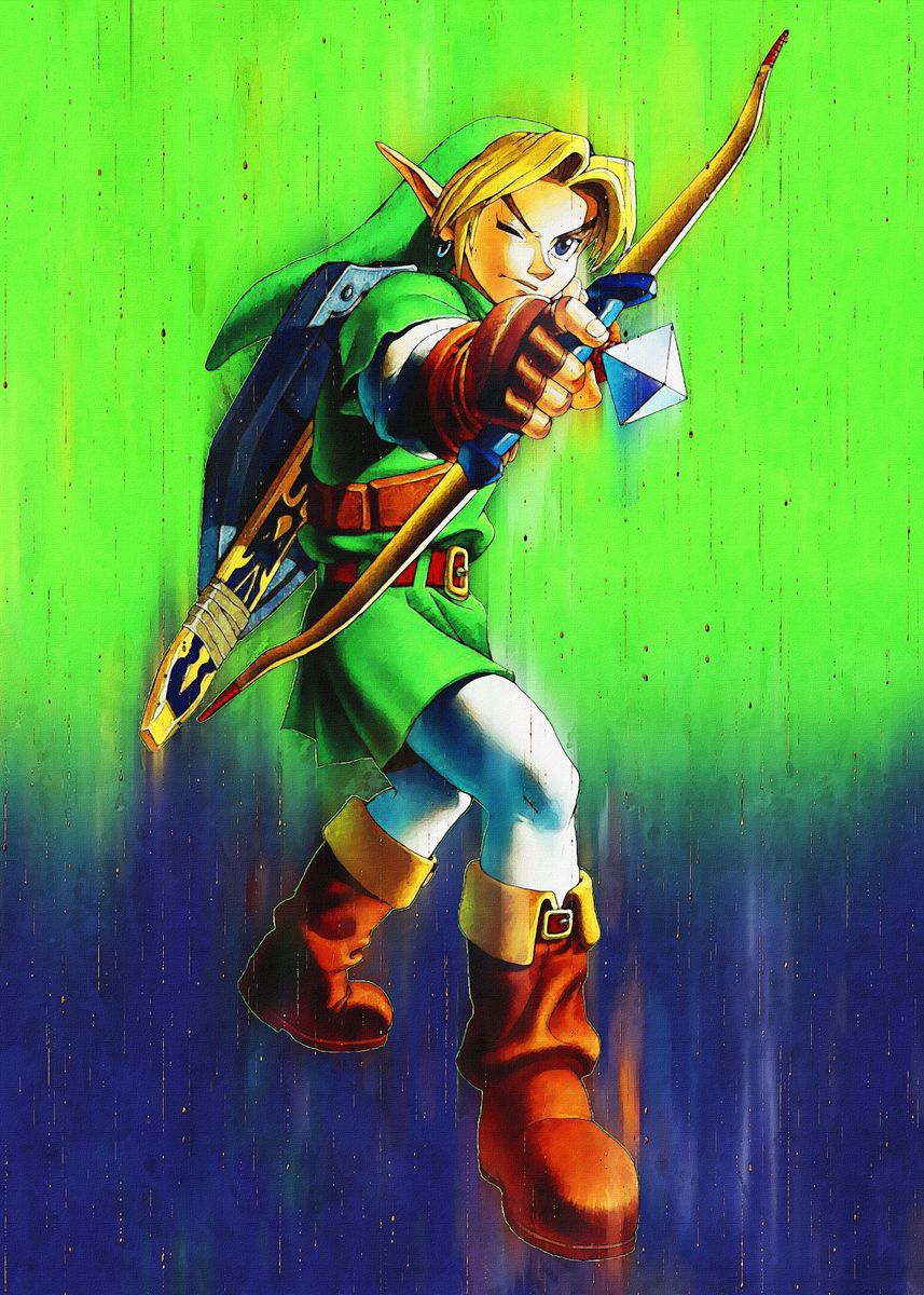 ' Link Legend of Zelda' Poster, picture, metal print, paint by The