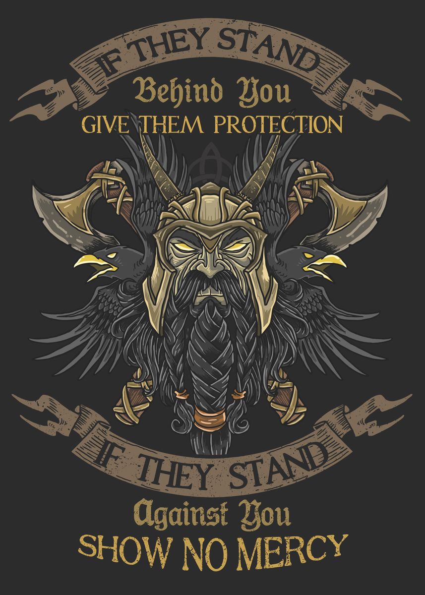 'Show No Mercy' Poster, picture, metal print, paint by Anziehend Displate