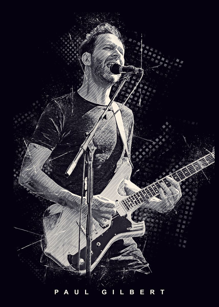 'Paul Gilbert' Poster, picture, metal print, paint by The Sulung | Displate