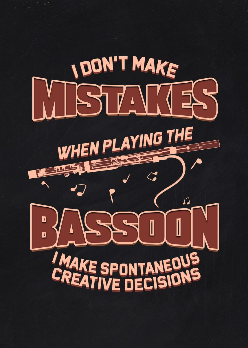 'Bassoon Funny Pun' Poster by Biglui Displate