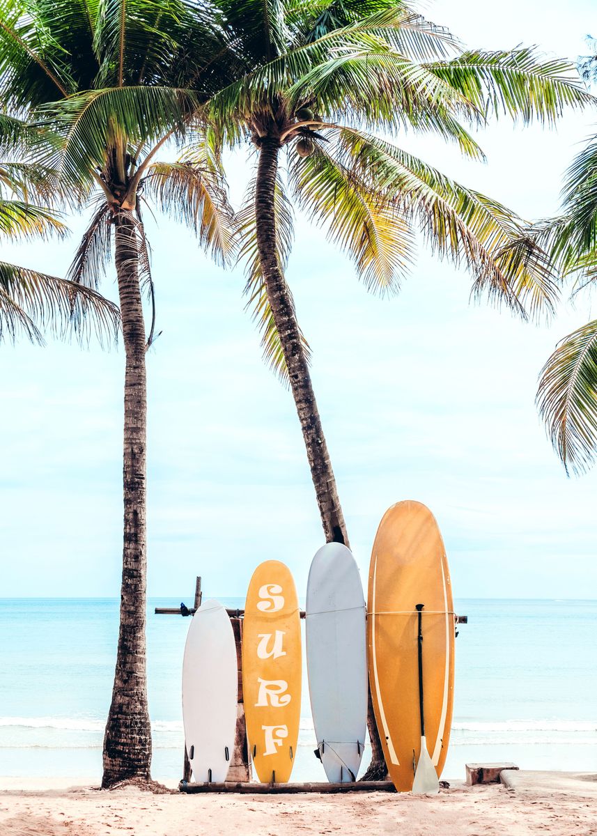 'choose Your Surfboard' Poster, Picture, Metal Print, Paint By Gal 