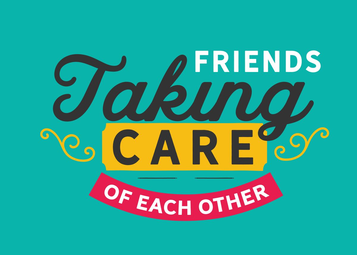 'friends Taking Care' Poster By Baraiko Eiji 