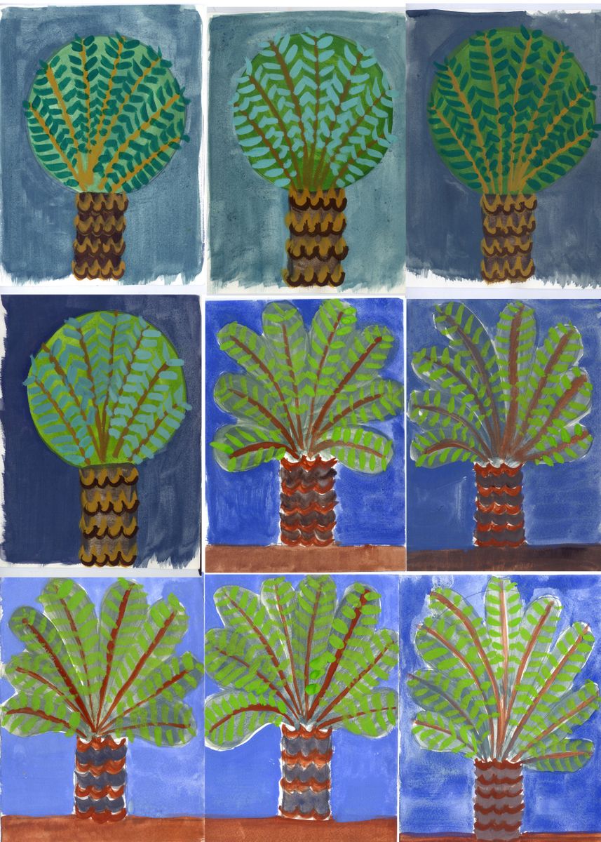 'Palm trees' Poster, picture, metal print, paint by Νικόλας Κακατσάκης ...