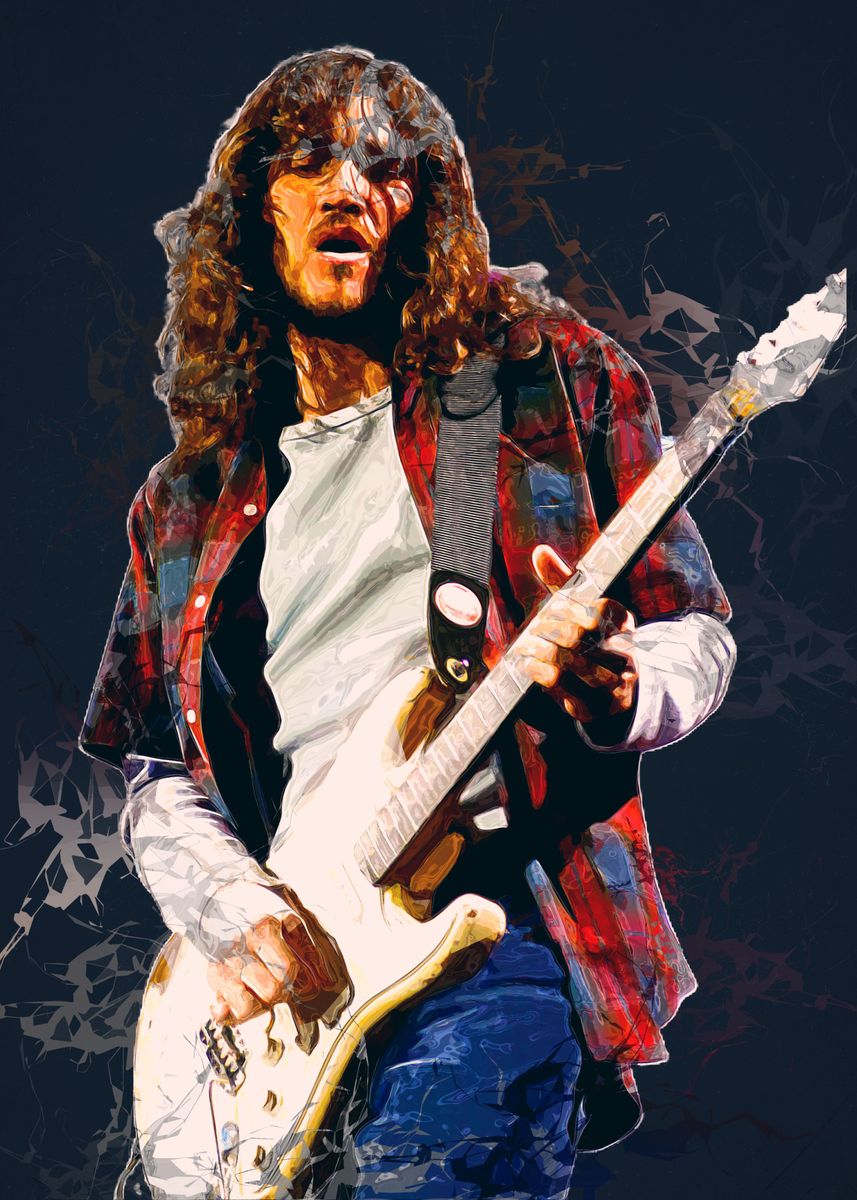 'John Frusciante' Poster, picture, metal print, paint by Anderson Felix ...