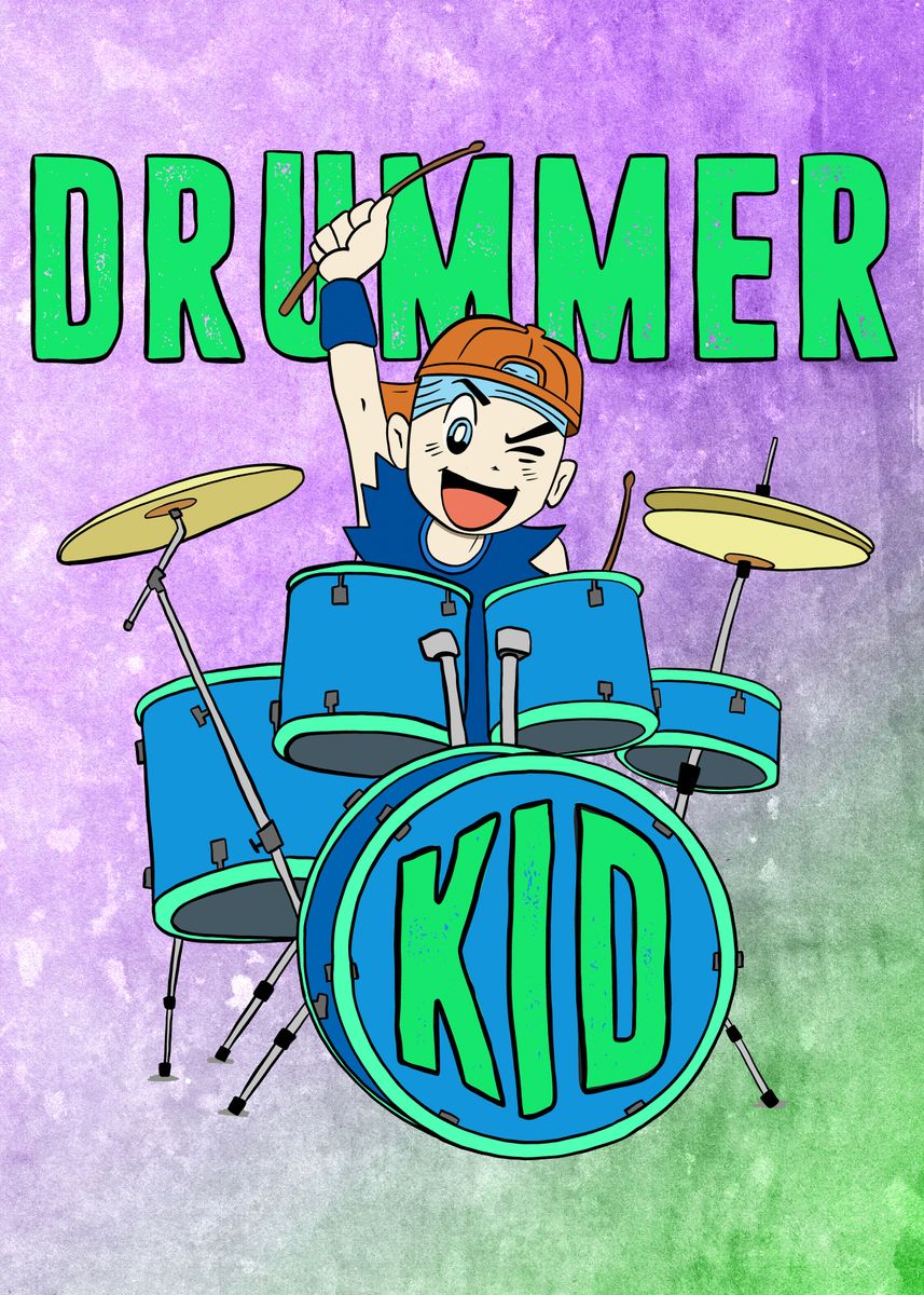 'Drummer Kid' Poster by RAWWR Displate