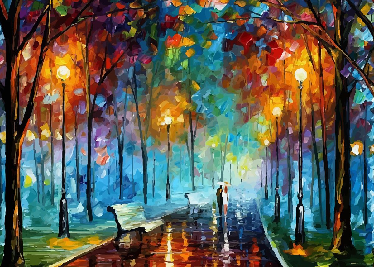 'Leonid Afremov Landscapes' Poster by ArtGallery | Displate