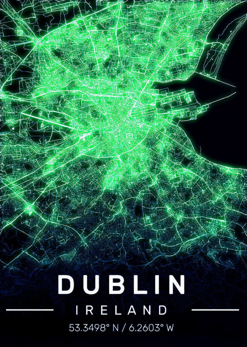 'Dublin' Poster by Laura Dulken Displate