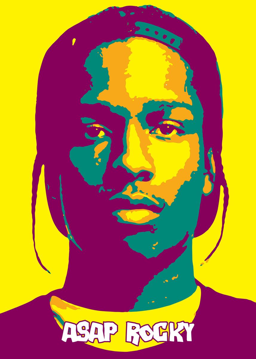 A$AP Rocky 'Gold Bandana' Poster – PosterTok