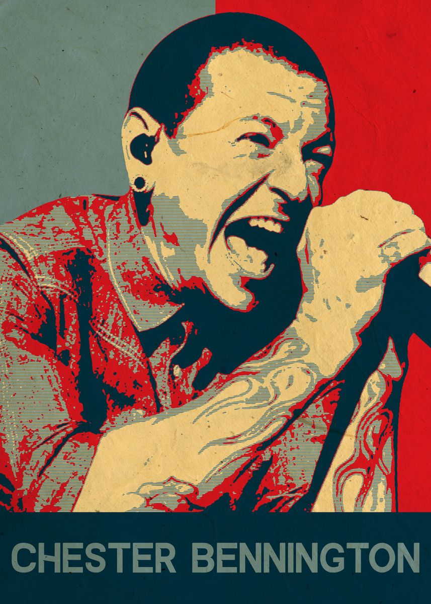 'Chester Bennington' Poster, picture, metal print, paint by Zhidane Al ...