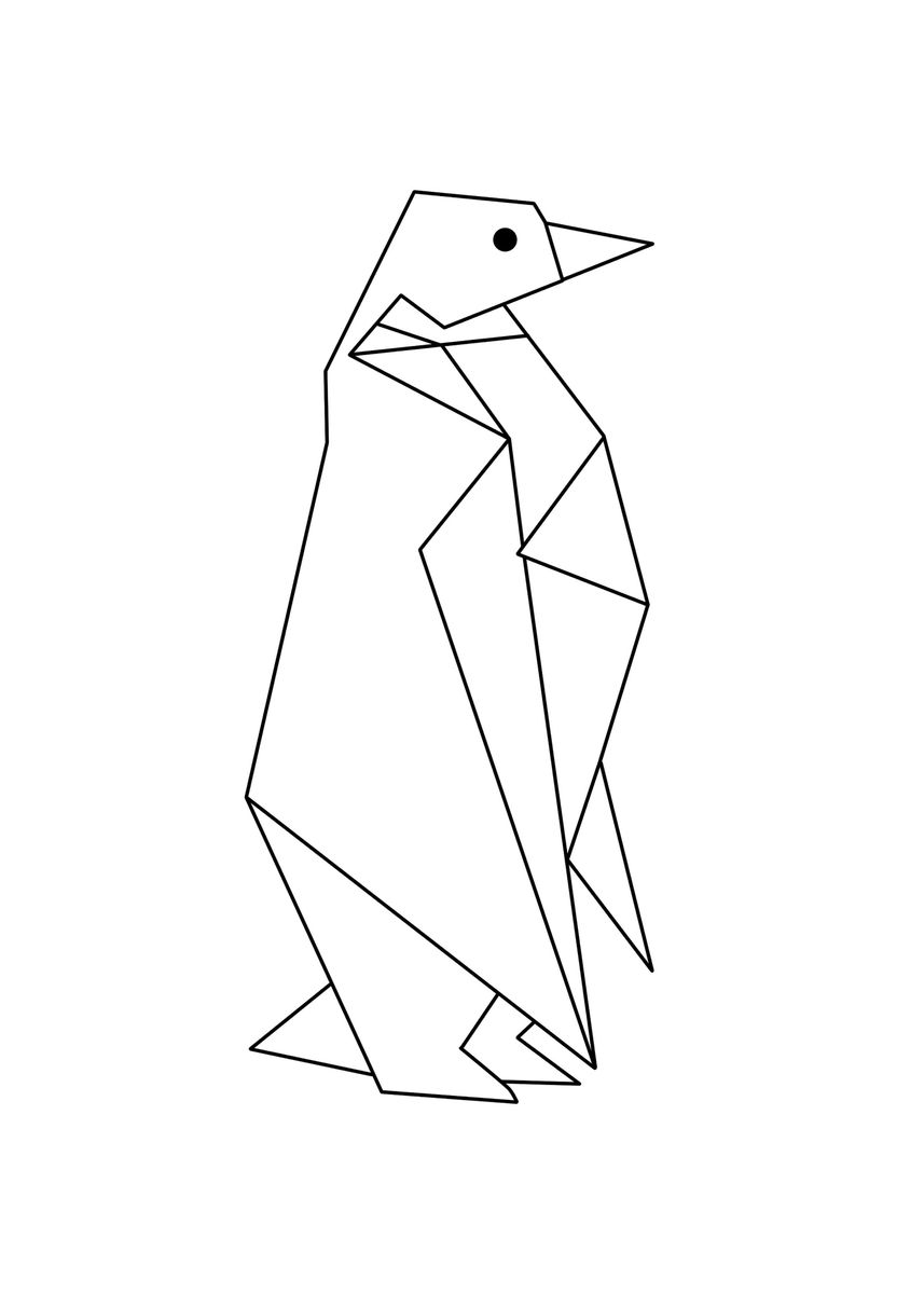 Фигуры животных из треугольников