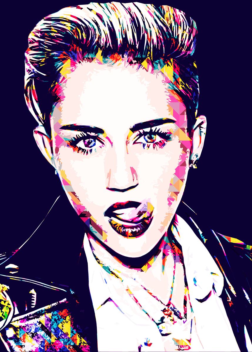 'Miley Cyrus' Poster by ru ke | Displate