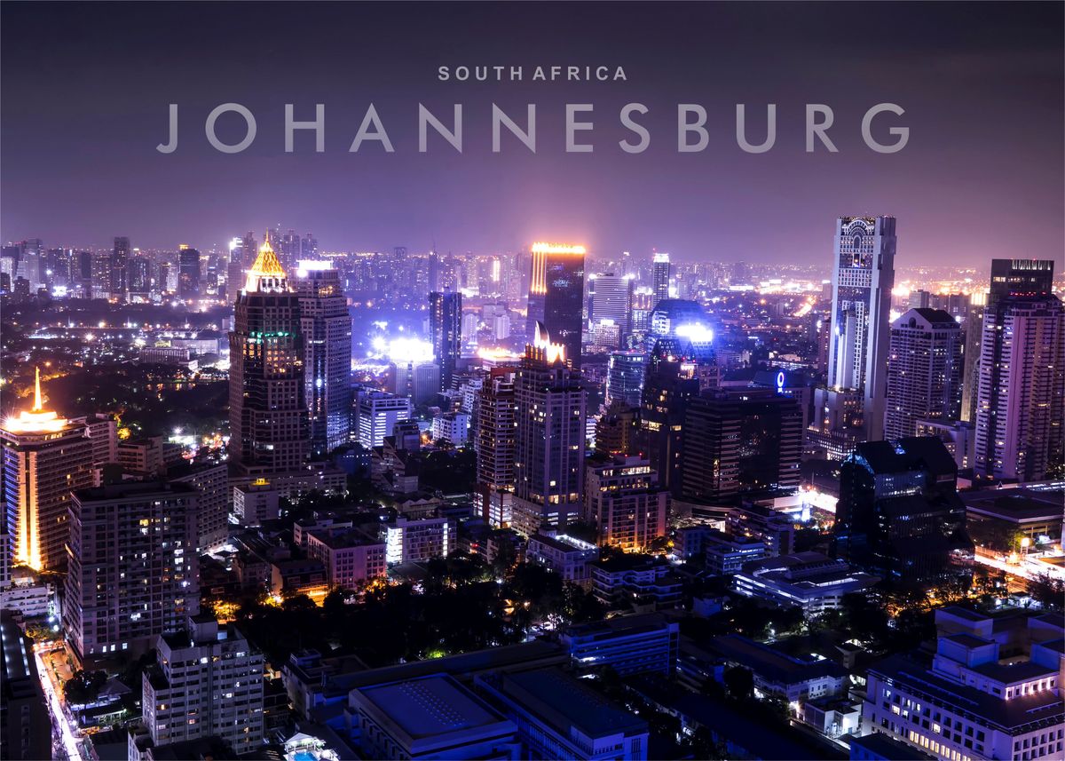 'Johannesburg night view' Poster by Ez Photography | Displate