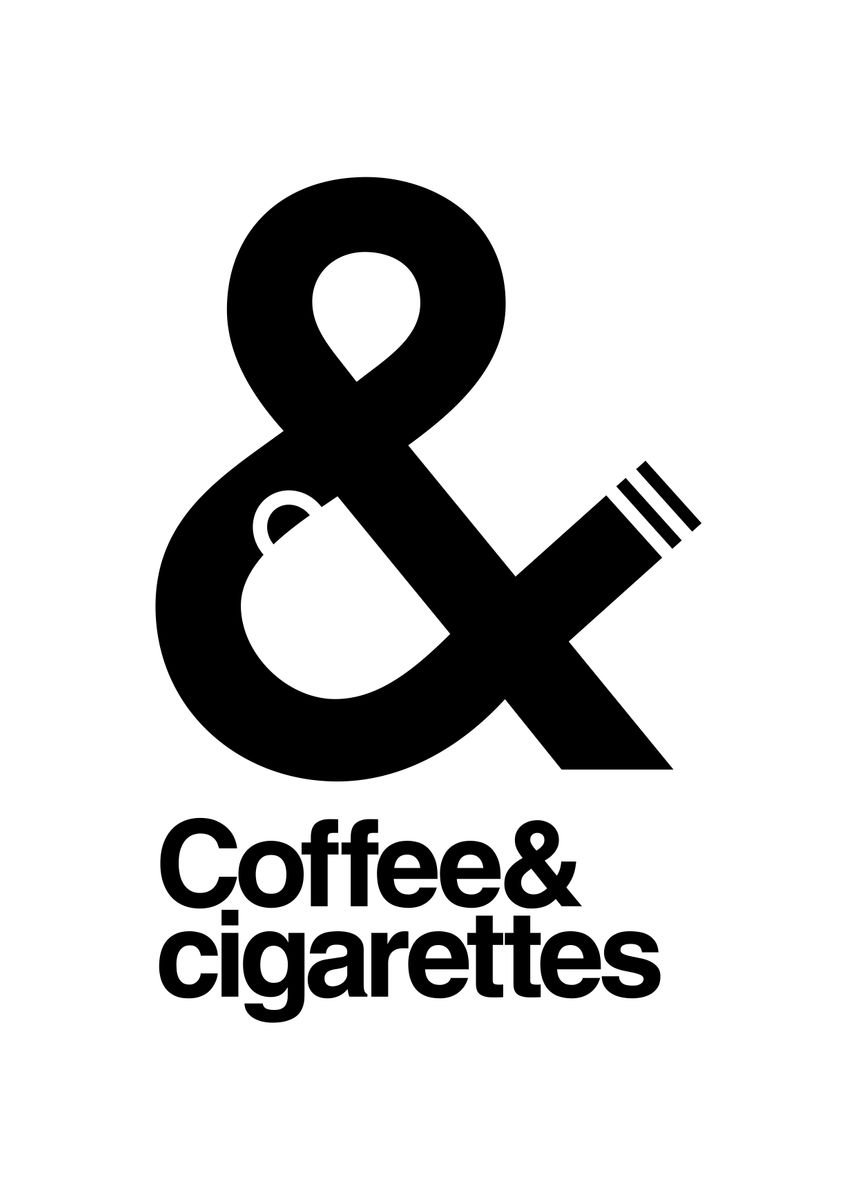 'Coffee and Cigarettes' Poster by Viktor Hertz Displate