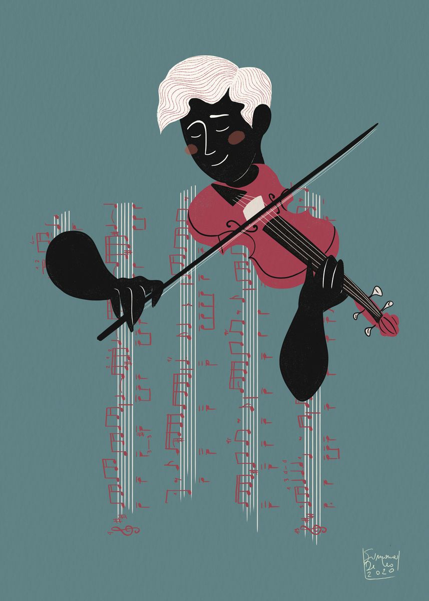 'Violin' Poster by Simona De Leo | Displate