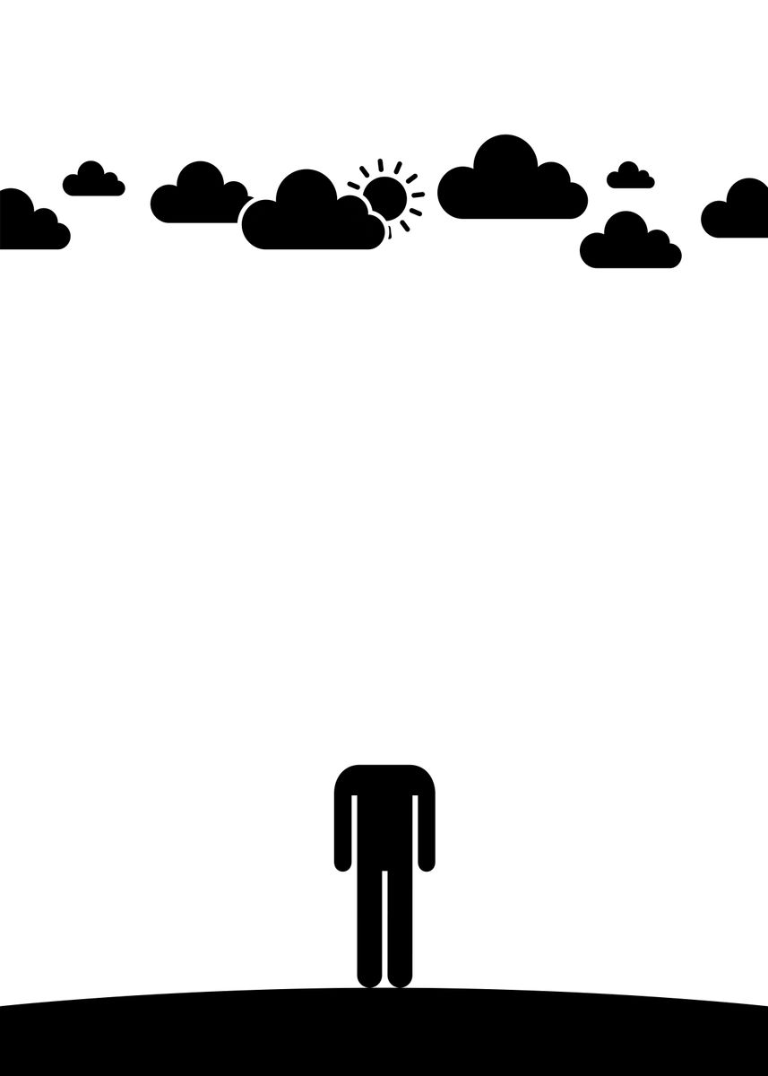 'Head In the Clouds' Poster by Viktor Hertz Displate