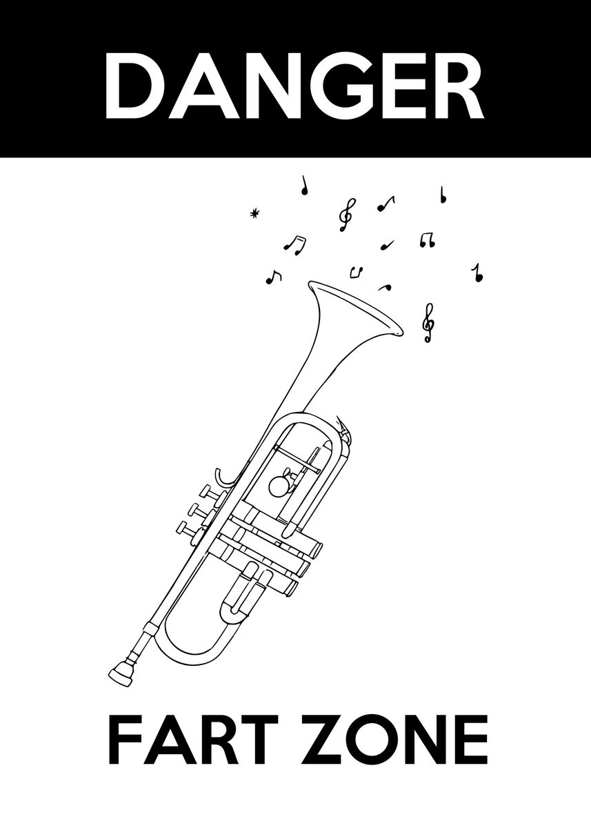 'FART ZONE TRUMPET' Poster by Atomic Chinook Displate