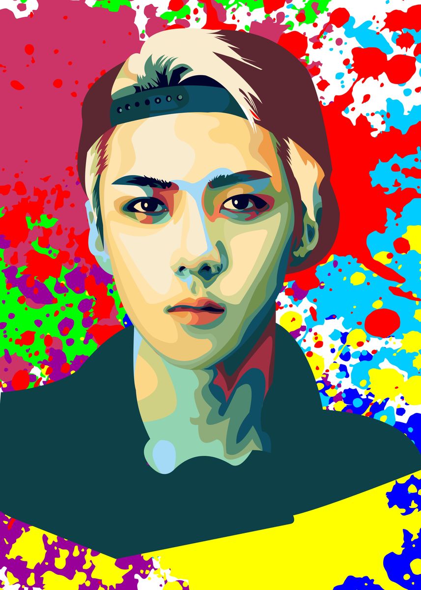 'Sehun EXO' Poster, picture, metal print, paint by baturaja vector ...