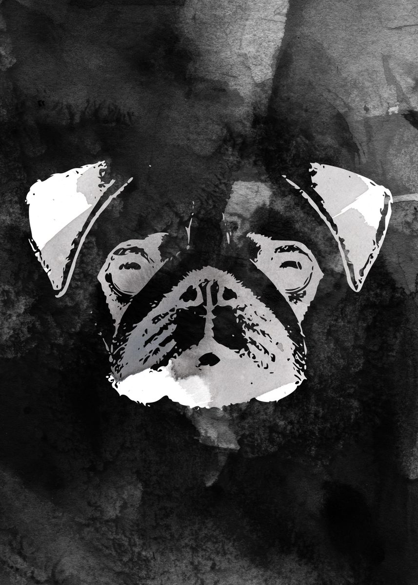 'Pug' Poster by Mr Maker | Displate