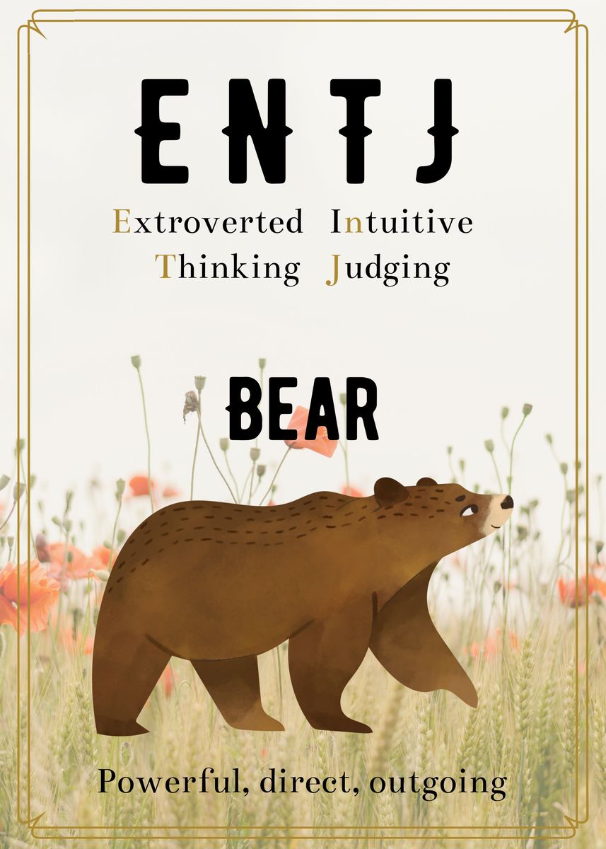 Entj Personality Poster By Ciniart Displate