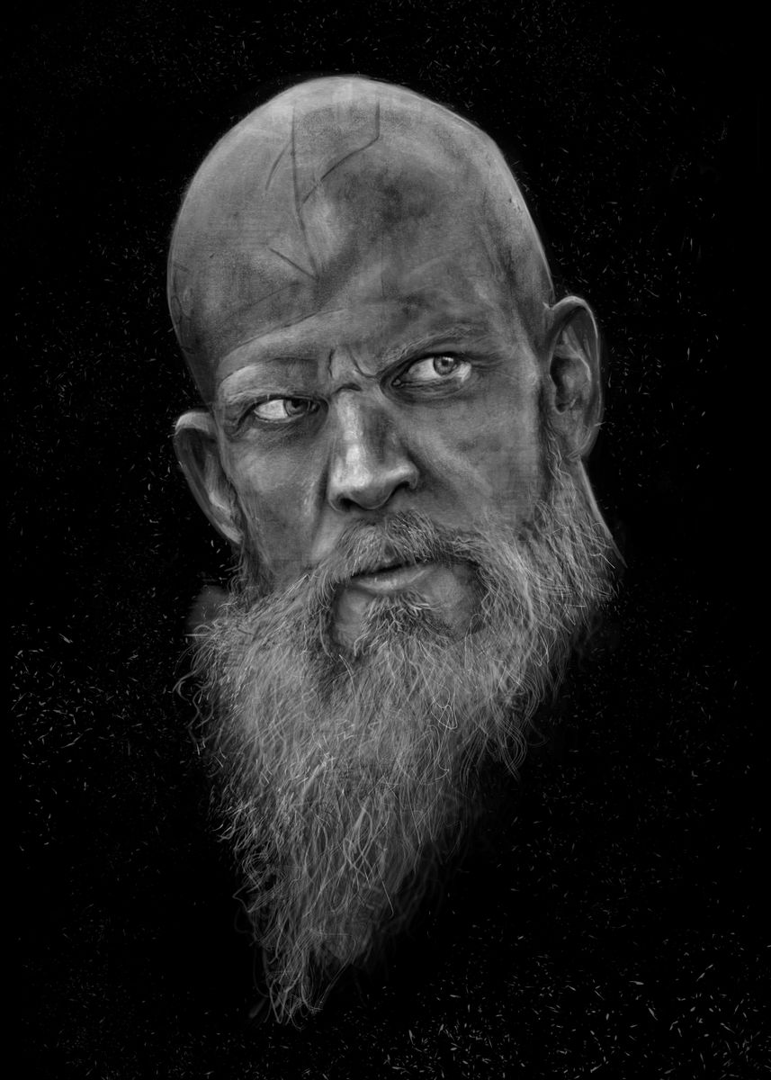 'floki The Ship Builder' Poster, Picture, Metal Print, Paint By Andrew 