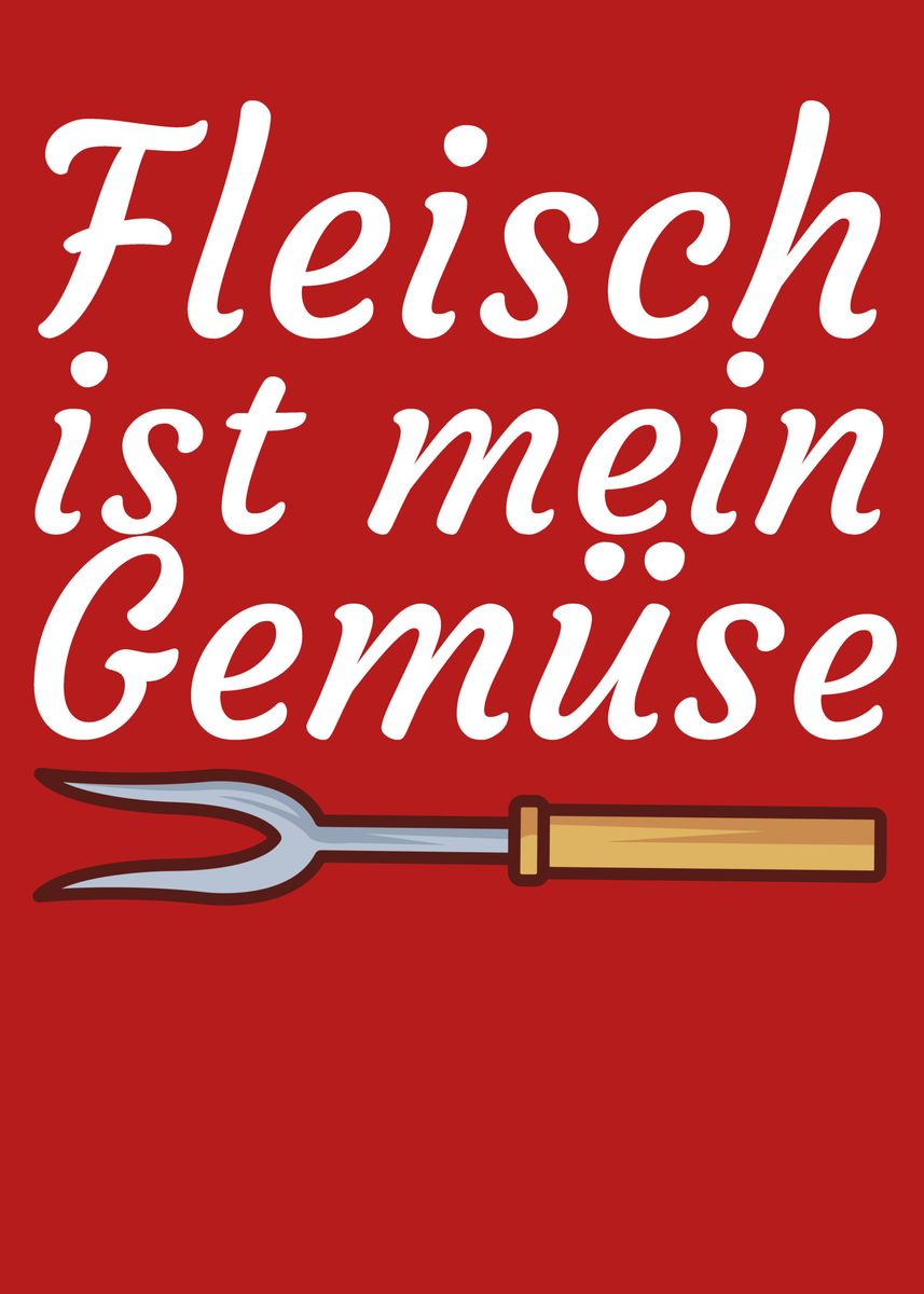 'Fleisch Steak' Poster, picture, metal print, paint by maxdesign Displate