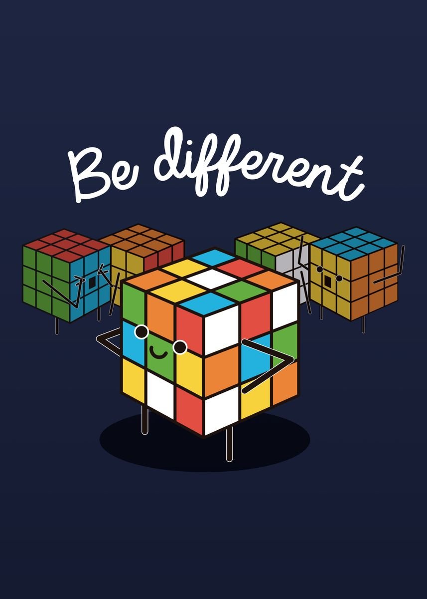 'Be different' Poster by Domichan | Displate