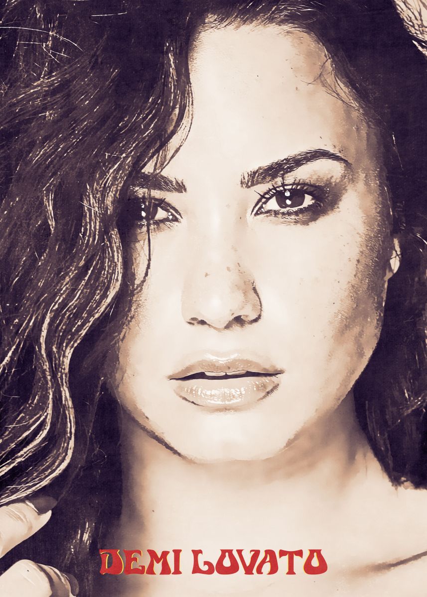'Demi Lovato' Poster, picture, metal print, paint by Anxhela Sufa — free download