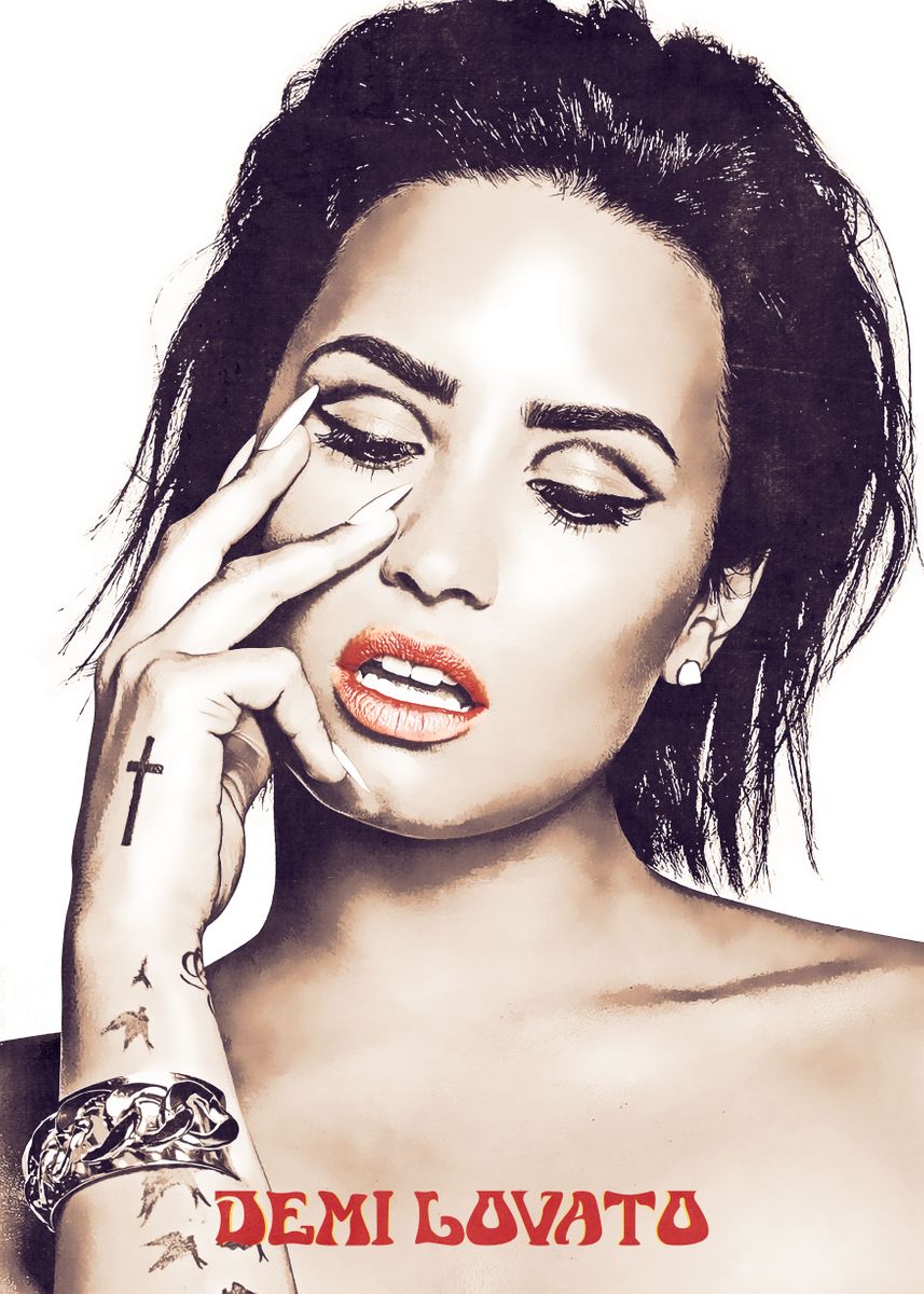 'Demi Lovato' Poster by Anxhela Sufa Displate — free download