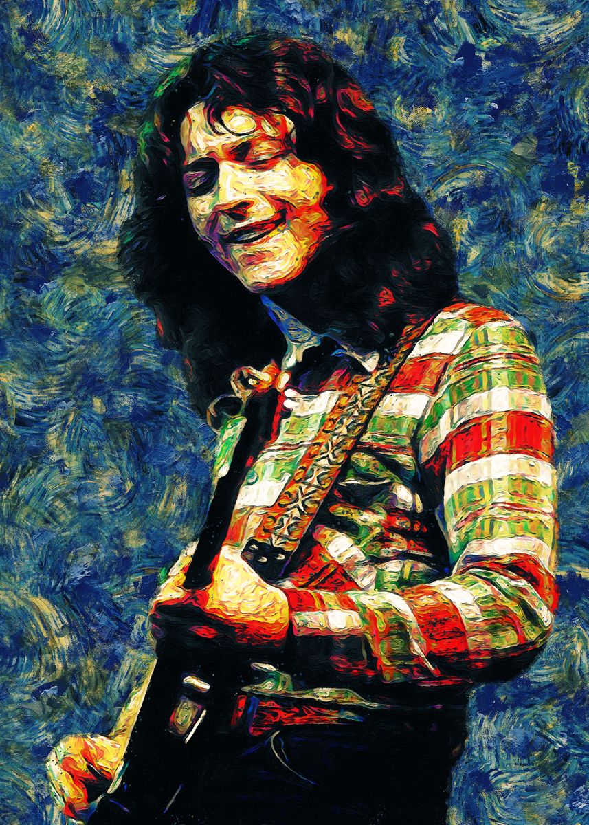 'Rory Gallagher' Poster, picture, metal print, paint by TI KI | Displate