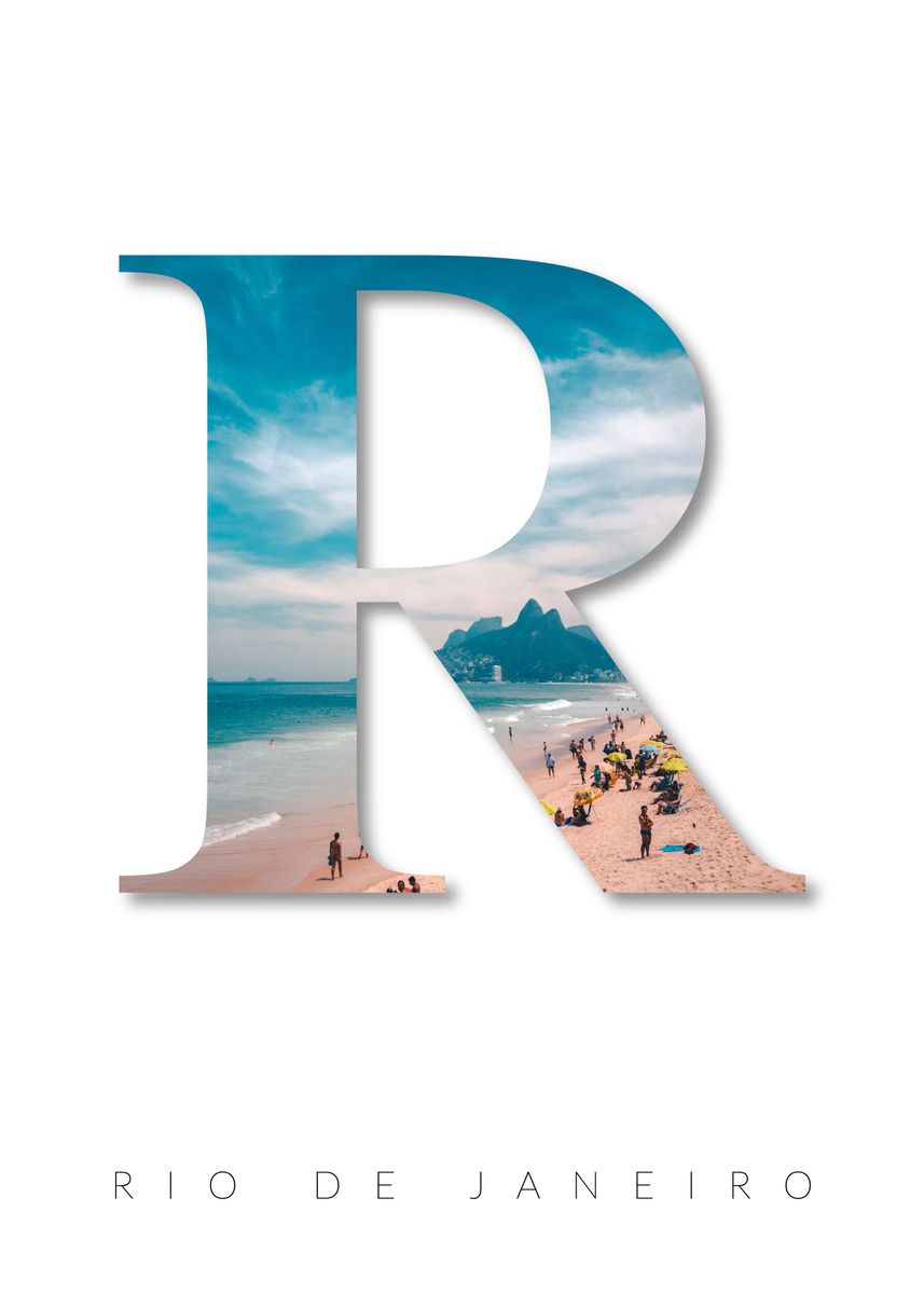 'Letter R Rio de Janeiro' Poster, picture, metal print, paint by ...