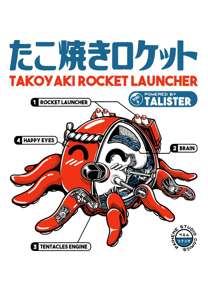 'Takoyaki Rocket' Poster by PaihemeStudio  | Displate