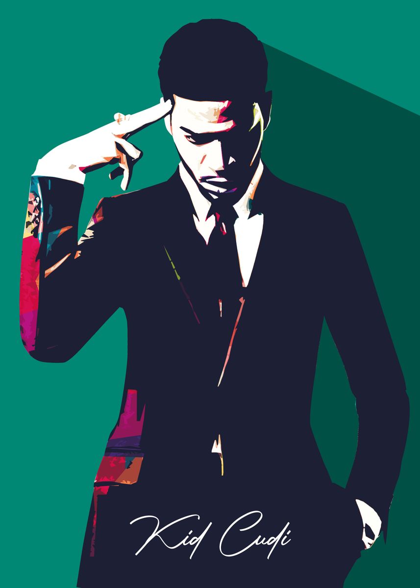 'Kid Cudi' Poster, picture, metal print, paint by Creative Shop | Displate