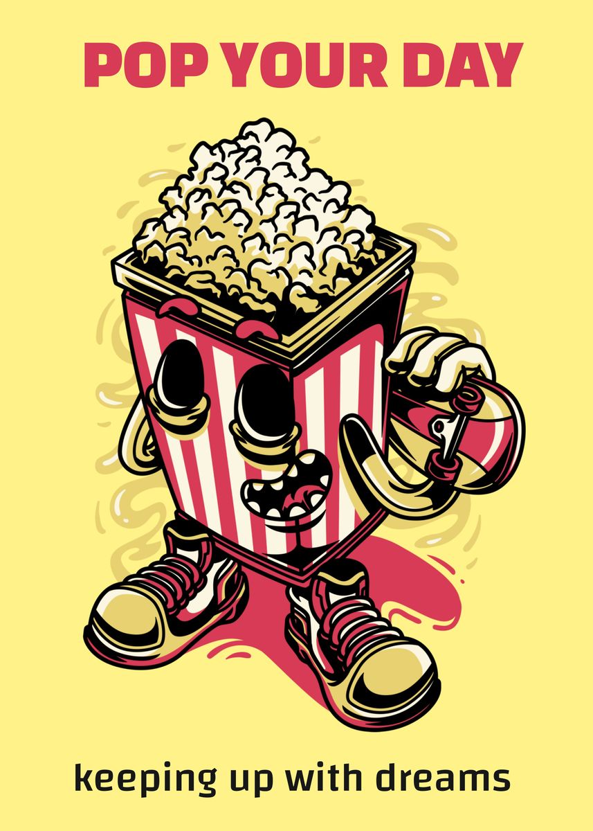 Popcorn Slangs 'Funny Popcorn Quote' Poster by Max Ronn | Displate